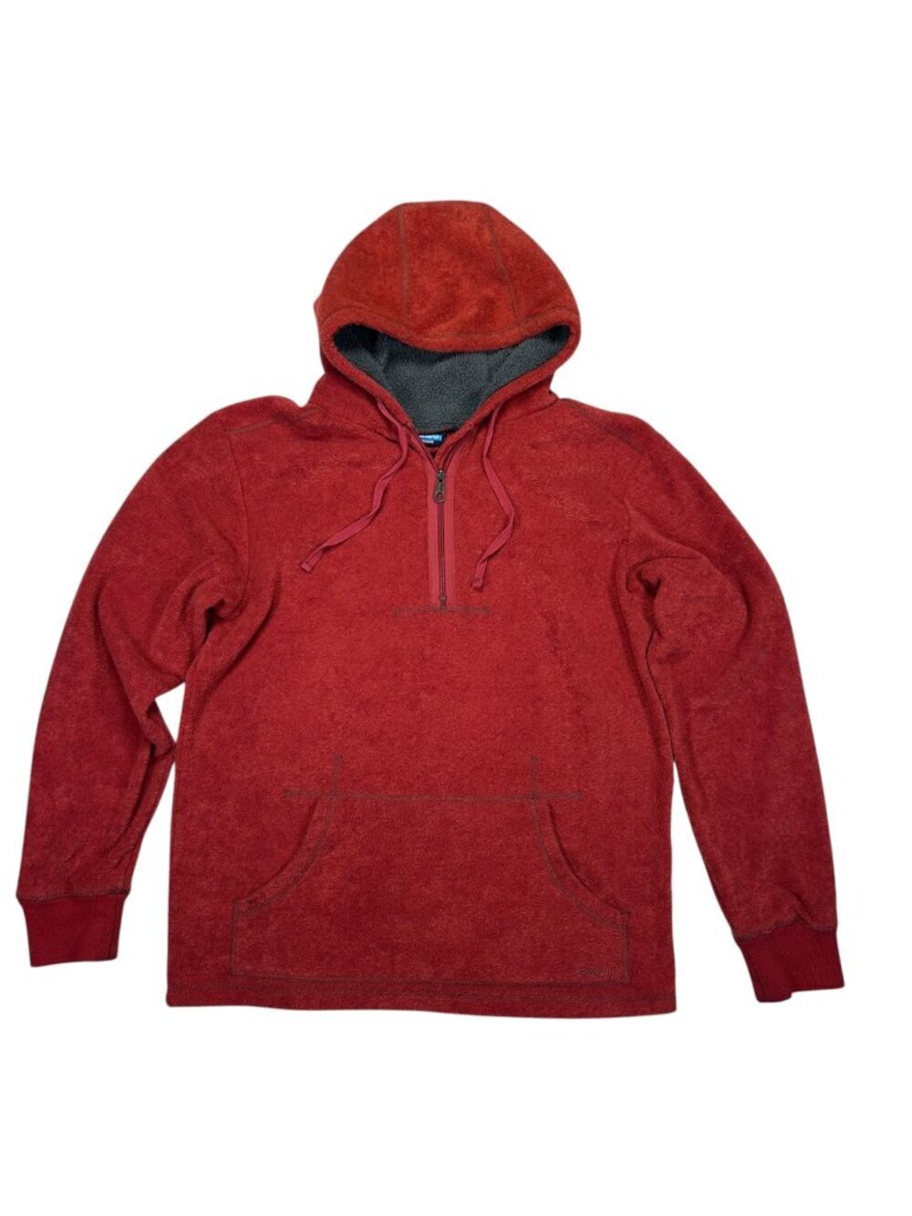 Kavu Terry Fleece 1/4 Zip Hoodie Medium Men Outdoors Hiking Cozy